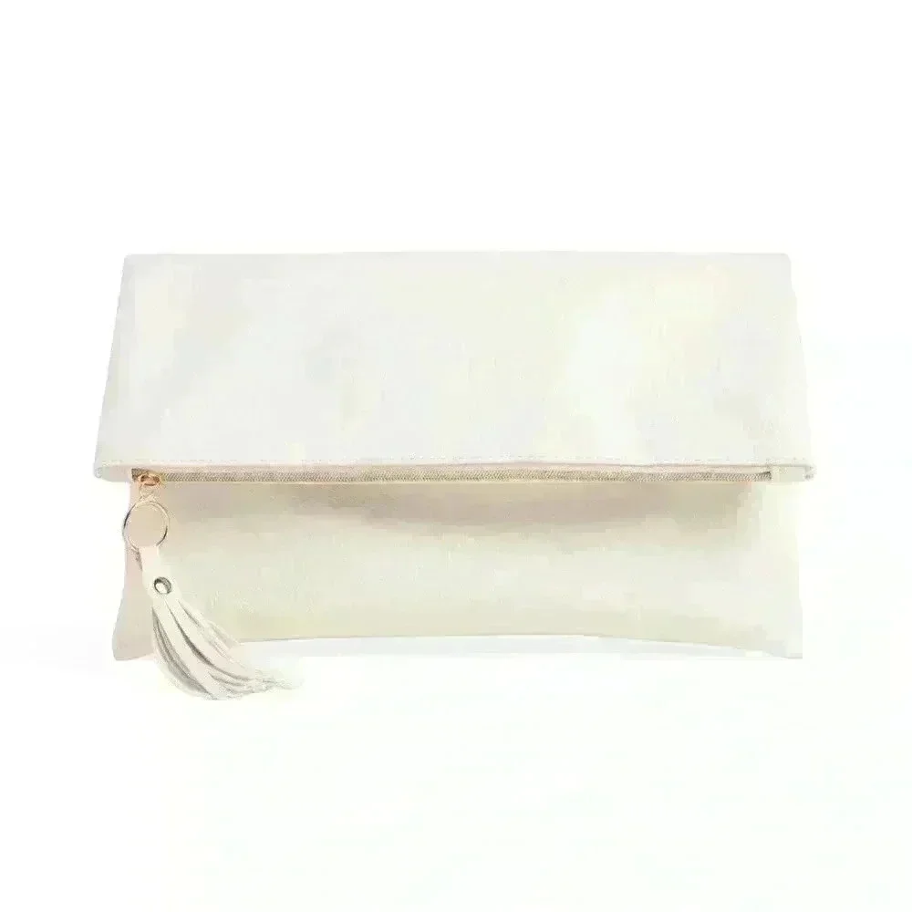 NEW Rachel Miriam Eve Clutch ~ Pebble Leather ~ Winter White
